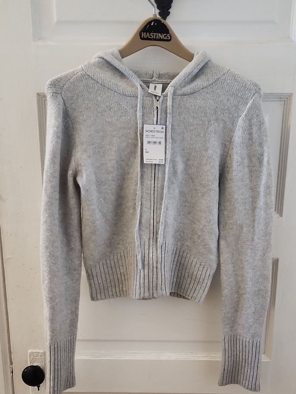 Abound Light Gray Hooded Zip Sweater
